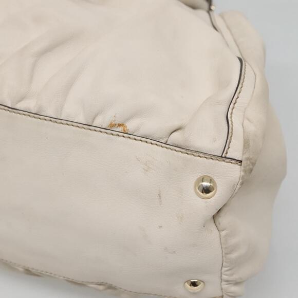 GUCCI Tote Bag Leather Ivory Gold - Picture 12 of 16